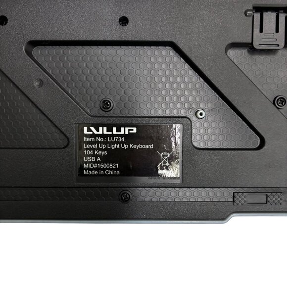 Lvlup Light-Up Keyboard USB-A 104 Keys Black Wired Gaming Computer Accessory - Picture 4 of 6